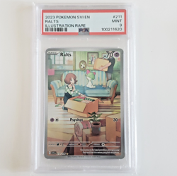2023 POKEMON SVI EN SCARLET & VIOLET ILLUSTRATION RARE #211 RALTS PSA 9 - Image 1