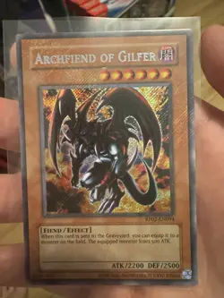 Archfiend of Gilfer RP02-EN094 Max Foil Bleed Secret Rare Yugioh Retro Pack 2 NM - Image 1