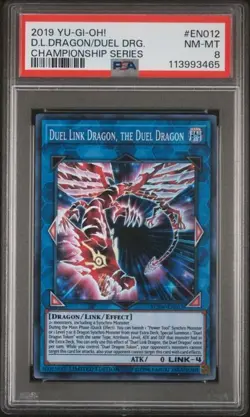 Yugioh Duel Link Dragon, The Duel Dragon YCSW-EN012 Super Rare NM-MT PSA 8 - Image 1