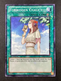 Yu-Gi-Oh TCG #BP02-EN155 Forbidden Chalice 1st Edition Mosaic Rare NM - Image 1