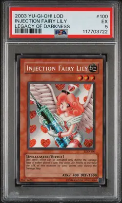 2003 YU-GI-OH! LOD-LEGACY OF DARKNESS #100 INJECTION FAIRY LILY PSA 5 - Image 1