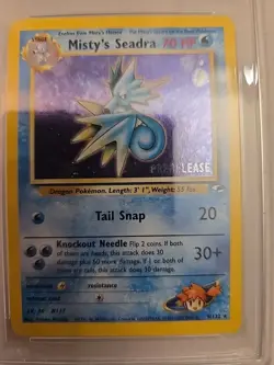 2000 Pokemon Gym Heroes Misty's Seadra Holo Prerelease Card PSA 9 - Image 2