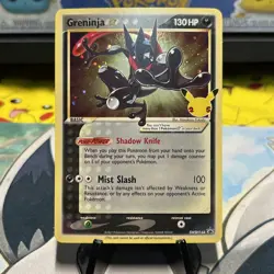 Celebrations ETB Promo Greninja Gold Star Pokemon Card NM - Image 1