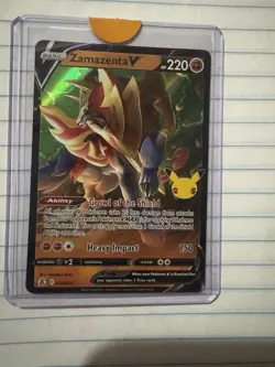 Pokemon TCG Zamazenta v Celebrations Holo Ultra Rare Card 018/025 NM Condition - Image 1