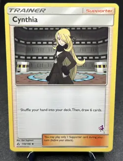 Cynthia 119/156 NM Non Holo Battle Academy Mewtwo Stamped Pokemon Card! - Image 1