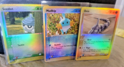 3 Pokemon Card Lot - 2003 E-READER HOLOS!! Mudkip (59), Seedot (77), Onix (71) - Image 1