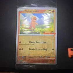 Pokemon TCG Charmander Scarlet & Violet Promo Card GameStop, 004/165, Sealed - Image 1