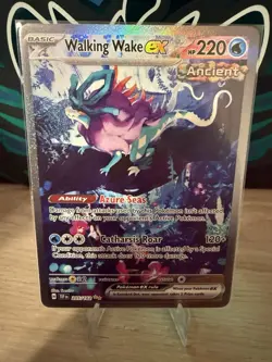 Pokemon Walking Wake ex Ancient Card 220 HP Azure Seas Ability 205/162 - Image 1