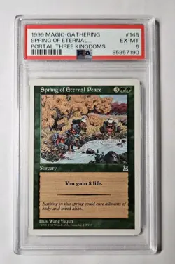 Portal Three Kingdoms Spring of Eternal Peace PSA 6 LP Magic MTG P3K - Image 1