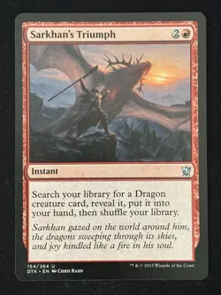 1x MTG Sarkhan's Triumph - Dragons of Tarkir (DTK) #154 - Magic the Gathering - Image 1