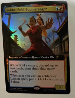MTG MagicCon Atlanta exclusive promo Sokka, Bold Boomeranger Foil - Image 1
