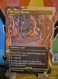 1x (443) The Grey Havens - BORDERLESS MTG The Lord of the Rings: Tales of Middle - Image 1