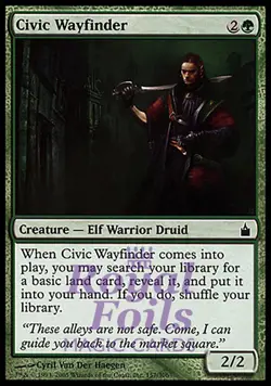 Civic Wayfinder 4x FOIL RAV MTG Ravnica Common MINT green - Image 1