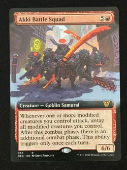 1x MTG Akki Battle Squad (Extended Art) - (NEO) #57 - Magic the Gathering - Image 1