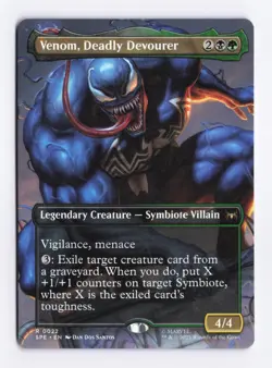 Venom, Deadly Devourer (Borderless) MTG Marvel's Spider-Man Eternal-Legal (SPE) - Image 1