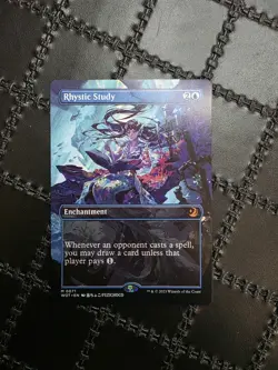 MTG Magic the Gathering Rhystic Study Borderless *PROKC CARD - Image 1