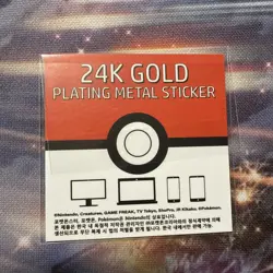 Flareon 24k Gold Plated Pokemon Sticker Korean Striking Popping Candy - Image 2