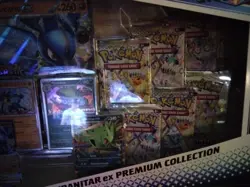 Pokemon TCG Prismatic Evolutions Lucario Ex + Tyranitar Ex Prem Colle (14) Packs - Image 4
