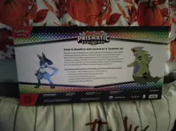 Pokemon TCG Prismatic Evolutions Lucario Ex + Tyranitar Ex Prem Colle (14) Packs - Image 5