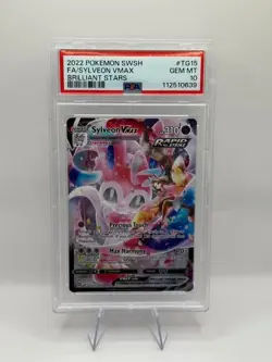 POKEMON SYLVEON VMAX BRILLIANT STARS TG15 PSA 10 GEM MINT INVEST - Image 1