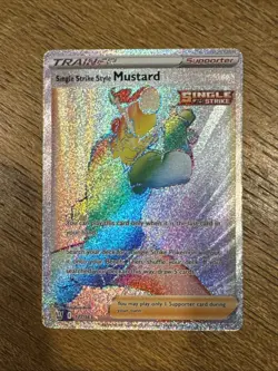 Pokemon Single Strike Style Mustard 177/163 Battle Styles Secret Rare Holo - Image 1