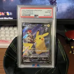 Pikachu V CSR 222/184 Pokemon VMAX Climax Japanese PSA 10 Gem Mint - Image 1