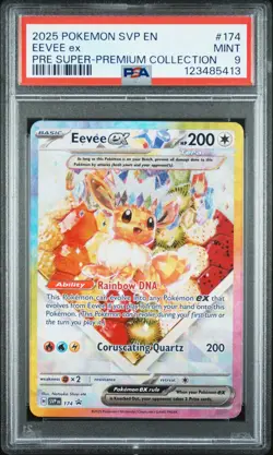 2025 POKEMON SVP EN-SV BLACK STAR PROMO #174 EEVEE EX PSA 9 - Image 1