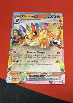 Play! Pokemon Stamped Flareon EX Pokemon TCG Prismatic Evolutions Series 7 - Image 1