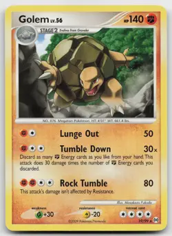 Pokemon tcg Arceus #19/99 Golem Lightly played - Image 1