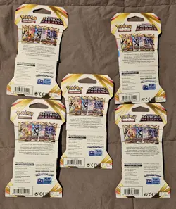 Pokemon Sword & Shield Astral Radiance Sleeved Booster Pack Art Set Of 5 - Image 2