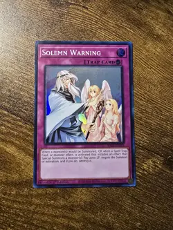 Solemn Warning Super Rare RA02-EN078 25th Rarity Collection II 1st Yugioh - Image 1