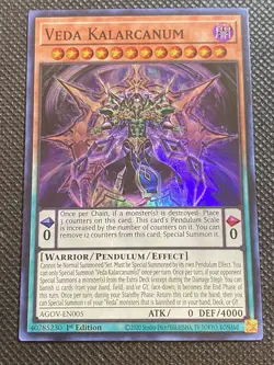 YuGiOh! - Veda Kalarcanum AGOV-EN005 Super Rare 1st Edition Near Mint - Image 1