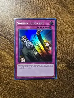 Solemn Judgment Super Rare RA02 25th Rarity Collection II 1st Edition Yugioh - Image 1