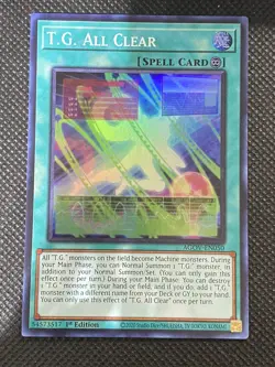 YuGiOh! - T.G. All Clear AGOV-EN050 Super Rare 1st Edition Near Mint - Image 1