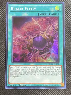 YuGiOh! - Realm Elegy AGOV-EN052 Super Rare 1st Edition Near Mint - Image 1