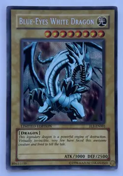 YUGIOH • BLUE EYES WHITE DRAGON • SECRET RARE • FL1-EN001 • LIMITED EDITION • NM - Image 3