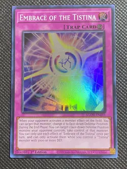 YuGiOh! - Embrace of the Tistina AGOV-EN091 Super Rare 1st Edition Near Mint - Image 1