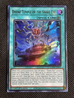 YuGiOh! - Divine Temple of the Snake-Eye AGOV-EN056 Ultra Rare 1st Edition NM - Image 1
