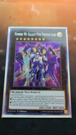 Yugioh Number 90: Galaxy-Eyes Photon Lord BLRR-EN033 1st Edition NM - Image 1