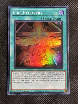 YuGiOh! - Fire Recovery AGOV-EN059 Super Rare 1st Edition Near Mint - Image 1