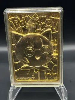 Jigglypuff Pokemon 23K Gold Plated Trading Card 1999 Burger King Limited Edition - Image 2