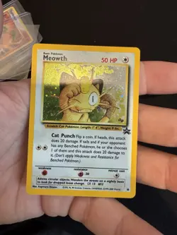 Pokemon TCG Meowth Black Star Promos Holo Card Game Boy - Image 1