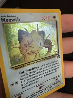 Pokemon TCG Meowth Black Star Promos Holo Card Game Boy - Image 2