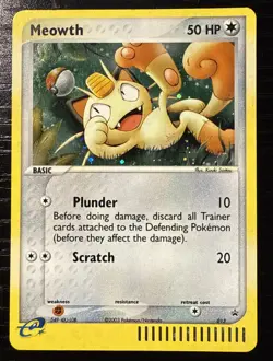 Meowth 013 Holo Rare Nintendo Black Star Promo Pokemon Card - Image 1