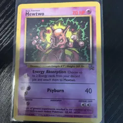 Pokemon Mewtwo Black Star Promo Card 14 WOTC Regular TCG MP-HP - Image 1