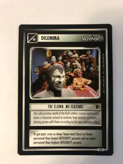 Star Trek CCG 1e The Borg The Clown: My Festival 8R Mint Rare Card - Image 1