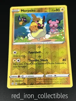 Morpeko 036/073 Reverse Holo Common Shining Fates Sword & Shield Pokemon Card - Image 1