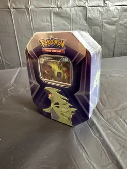 Pokemon Triple Whammy TYRANITAR Tin 3 Booster Packs 3 Foil Card TCG New Sealed - Image 1
