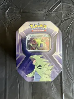 Pokemon Triple Whammy TYRANITAR Tin 3 Booster Packs 3 Foil Card TCG New Sealed - Image 2
