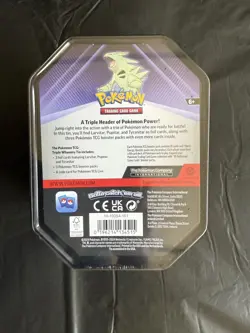 Pokemon Triple Whammy TYRANITAR Tin 3 Booster Packs 3 Foil Card TCG New Sealed - Image 3